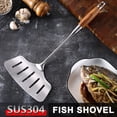 thumbnail image 3 of ENJOYW Kitchen Non-slip Stainless Steel Fish Frying Spatula Leaky Shovel Steak Cookware Frying Shovel, 3 of 6