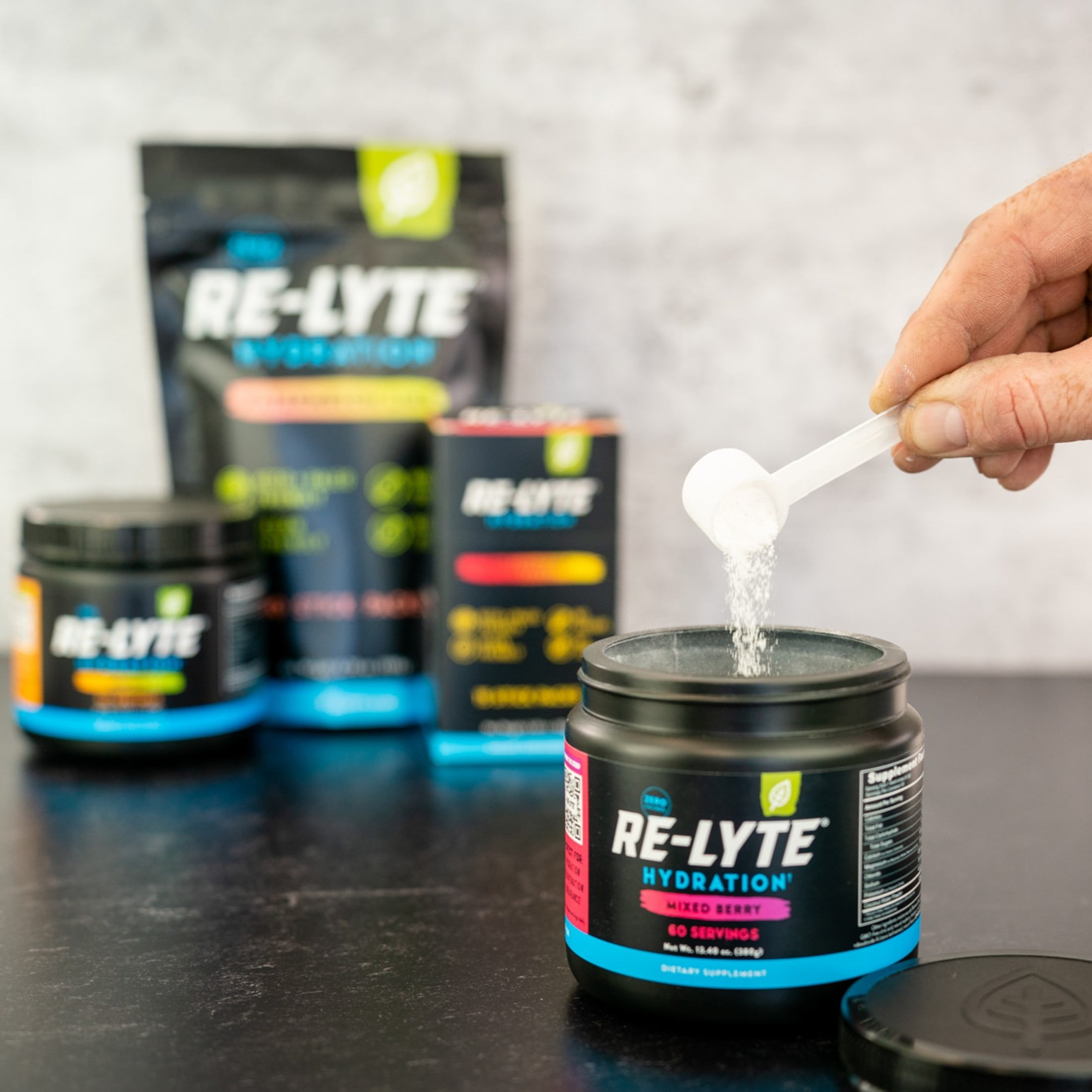 Redmond Re-Lyte® Hydration Drink Mix (Mixed Berry) 13.40 oz Jar