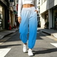thumbnail image 4 of Barrel Pants Womens Casual Loose Fit Lightweight Sweatpants Drawstring Elastic Waist Baggy Trousers with Pockets, 4 of 8