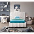 thumbnail image 4 of Meridian Furniture Nash Boucle Fabric Twin Bed, Cream, 4 of 12