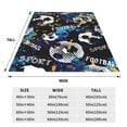 thumbnail image 3 of Honeii Football Print Fleece Blanket - Throw Blanket for Bed, Sofa, Couch, Camping, and Travel , Microplush Ultra Soft Warm Blanket-40"x30", 3 of 7
