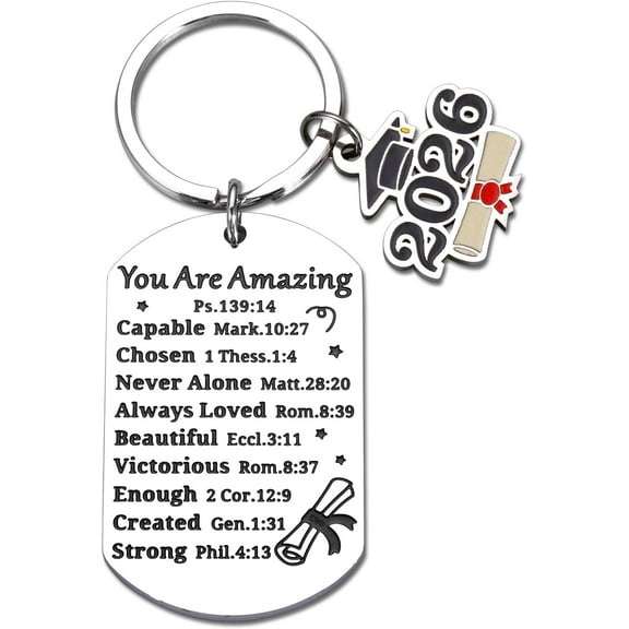 Senior Night Gifts, Senior 2026 Gifts Class of 2026 Graduation Announcement for Her Him 2026 Graduation Keychain for High School Student Graduate Gift for College Masters Girls Boys