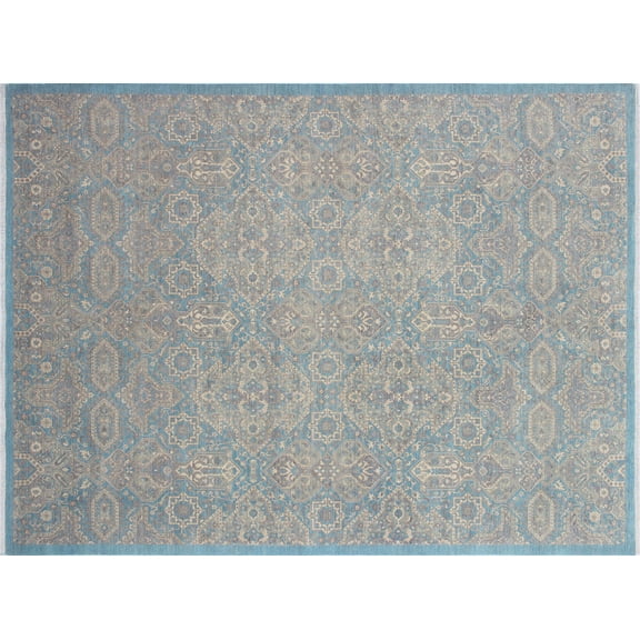 Yousafi Mourad Lt. Blue/Grey Rug, 8'11" x 12'0"