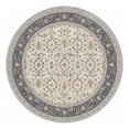 thumbnail image 3 of KUETH 5FT Round Machine Washable Area Rug, Low Pile Non-Slip Backing Carpet for Living Room, Bedroom and Dining Room, Pet-Friendly Vintage Floral Round Rug, Blue, 3 of 6