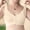 White, variant on Front Open Bra with Four Hook Closure for Women, Soft Nylon, Wire-Free, Pull-Up Design, Solid Color for Daily Wear and Comfort