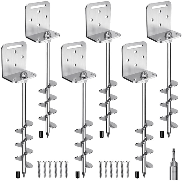 Kit de Anclajes para Tierra BeneLabel 6 Unidades para Trampolín de 18" con Soportes