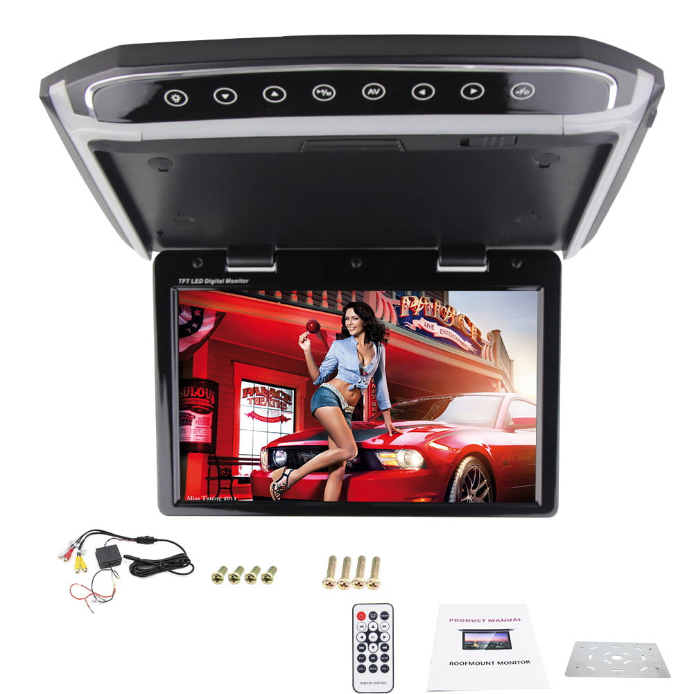 12.1/'/' Overhead Flip Down HD Monitor and Car Roof Video Player Entertainment