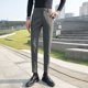 thumbnail image 2 of Pantalones de traje masculino elásticos de sastrería social con trenzas Pantalones de verano para hombre drapeados rectos fluidos ajustados elásticos de negocios elegantes, 2 of 5