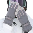 thumbnail image 2 of Penkiiy Winter Gloves for Women Outdoor Ski Gloves Keep Warm In Winter Screen Cycling Sports Cotton Gloves Gray Gloves, 2 of 3