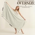 thumbnail image 4 of Dan River Bath Sheet 1 pack 40x80 in Soft Absorbent and Quick Dry jumbo Cotton Towel - Ivory, 4 of 10