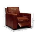 thumbnail image 5 of GTR Leather Santiago Top Grain  Manual Push-Back Recliner, Russet Brown, 5 of 7