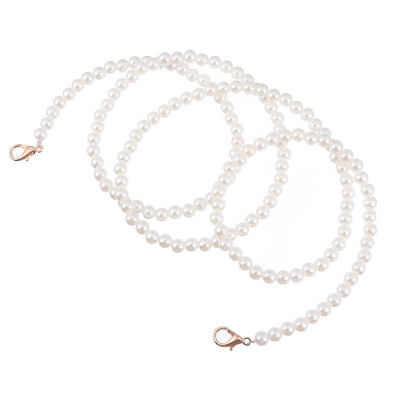 MLINS  2 Pcs Pearl Chain Waist Belt for Wedding Dress Wide Man Golden