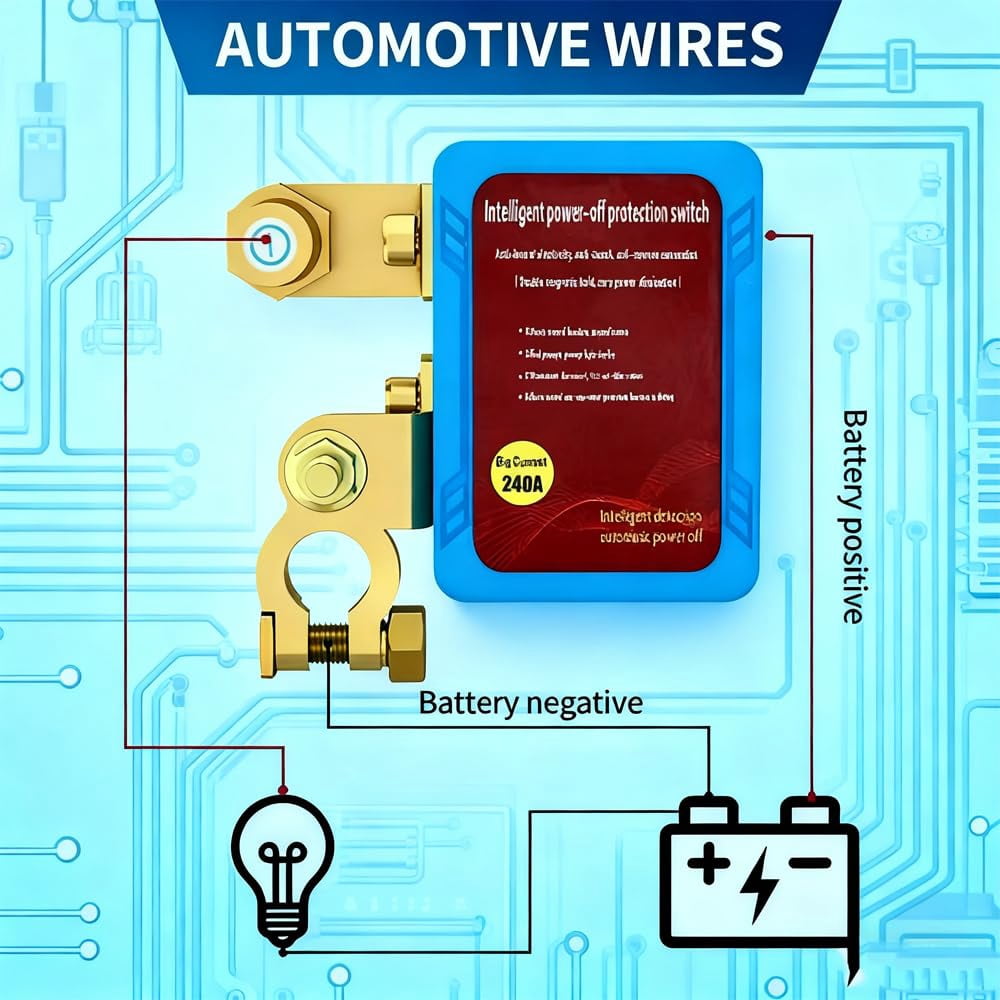 Remote Control of Car Devices for Anti-Theft Safety | 12V/24V 240A 2025 New Remote Battery Disconnect Switch, Prevent Battery Drain Kill Switch for Car, Truck and RV
