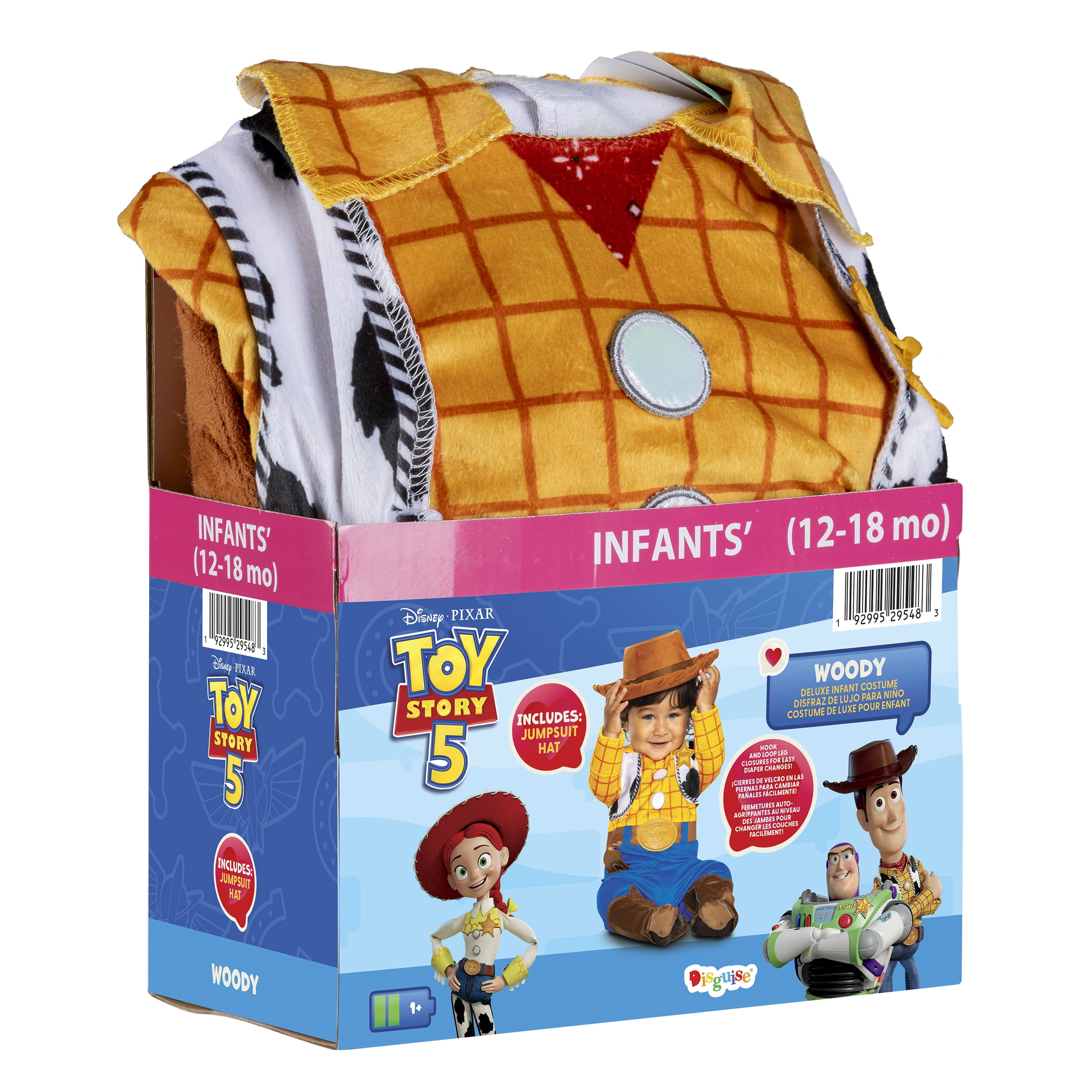 Disney Toy Story 5 Woody Halloween Costume for Children, Infants Size 12-18M, by Disguise
