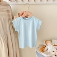 thumbnail image 3 of Hiijoy Toddler Girls T-Shirt Solid Short Sleeve Cotton Ribbed T Shirt, Sizes 1-2Y, 3 of 3