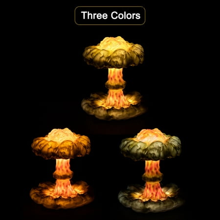 

3D Print Dimmable Nuclear Explosion Lamp Set Night Light Lamp Rechargeable With Cable Rechargeable