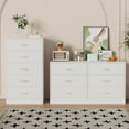 thumbnail image 3 of SUGIFT 5 Drawer Dresser, Modern Wood Chest of Drawers for Bedroom, White, 3 of 6