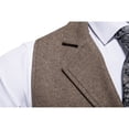 thumbnail image 5 of JAKANYQ Vest Men's Suit Vest V Neck Silm Fit Solid Formal Suit Waist Coat Lightweight For Wedding Prom Business Personalized Breathable, 5 of 8