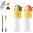 thumbnail image 1 of Tapa de paja reutilizable para botella de agua de bebidas para niños, tapa de paja de diseño 2 en 1 portátil, tapa giratoria para botella de agua, tapas de botellas de agua a prueba de derrames para n, 1 of 7