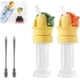 thumbnail image 1 of Tapa de paja reutilizable para botella de agua de bebidas para niños, tapa de paja de diseño 2 en 1 portátil, tapa giratoria para botella de agua, tapas de botellas de agua a prueba de derrames para n, 1 of 7