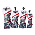 thumbnail image 1 of LOVIVER 4pcs Golf cover PU Golf Club Head Covers Waterproof Driver Club Digital Printing, 1 of 8