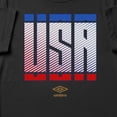 thumbnail image 2 of Umbro Men's USA Stacked Soccer T Shirt (Black, S-XXXL), 2 of 4