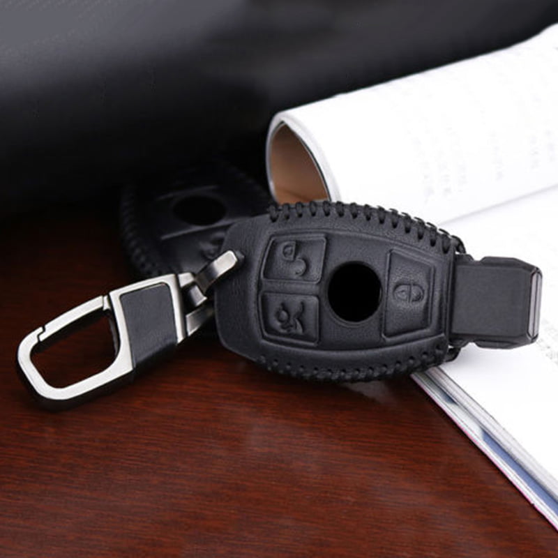Car Remote Key Case Protection Cover W/ Keychain Holder For For Mercedes-Benz 