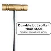 ARTESIA TOOL 9.5 24.1 cm Double Ended Brass Mini Mallet Hammer 2 5.1 cm Head 0.5 1.3 cm Striking Surface Each End Anodized Aluminum Handle with Textured Grip