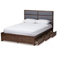 thumbnail image 3 of Baxton Studio Macey Dark Grey Fabric King Size Storage Platform Bed, 3 of 11
