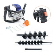 2Stroke Gas Powered Post Hole Digger With 4"+8" Earth Auger Borer Digging Engine