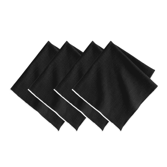 Villeroy & Boch Manufacture Rock Napkins, Set of 4 - Black/white
