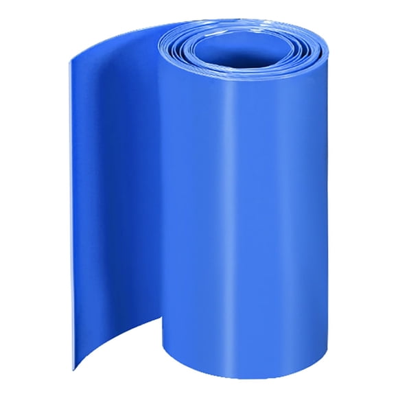 Tuberías de termocontracción de 80 mm de ancho plano para tres 18650 5 metros azules