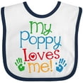thumbnail image 3 of Inktastic My Poppy Loves Me Boys or Girls Baby Bib, 3 of 4
