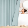 thumbnail image 3 of Inosoo Thick Fabric Shower Curtain, 72"x72" Heavy Duty Waffle Textured Cloth Curtains for Bathroom, Luxury Weighted Polyester Bath Curtain for Hotel, Fog Blue, 3 of 17