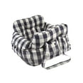 thumbnail image 3 of Asiento de coche para perros Cama de coche para perros con bolsillos de almacenamiento Asiento de coche suave para mascotas Transportín portátil para negro y L, 3 of 8