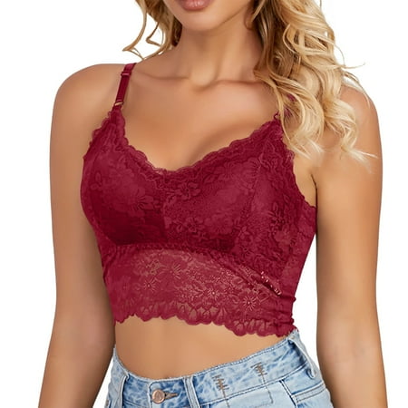 (2-Pack) Puawkoer Women s Comfortable andy Strapless Front Buckle Lift Bra Lace Bra Women s Bra Women Bras Wireless Plus Size Padded Lace Bra Adjustable Tan Bra Shou