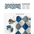 thumbnail image 5 of Rhombus Check Texture Blue Gray Window Curtain Kitchen Cabinet Coffee Tie-Up Valance Curtain Rod Pocket Short Curtain, 5 of 6