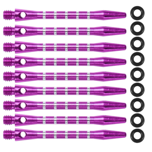 EeaseCA 20PCS Standard 2BA Screw Thread Dart Shafts Aluminium Alloy Darts Accessories Metal Stems Alloy Pole Rod with 20PCS Rings (Purple)