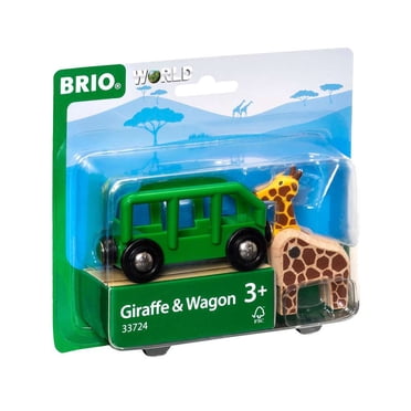 BRIO Wooden Railway Wagon & Lumber Set - 4-Piece Magnetic Train Accessory For Kids Age 3+, Compatible With BRIO Trains, FSC Certified Wooden Toy