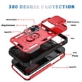 thumbnail image 3 of Decase Shockproof Rugged Case with Built-in Ring Kickstand & 360° Full Protection Anti-Scratch Privacy Slide Cover for iPhone 16 Pro Max,Magnetic Car Mount Compatible, Card Slot Design,E, 3 of 9