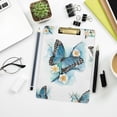 thumbnail image 7 of FMSHPON Blue Butterfly Blossom Clipboard Hardboard Wood Nursing Clip Board and Pull for Standard A4 Letter 13x9 inches, 7 of 7