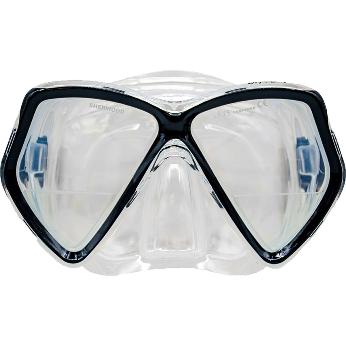 Sherwood MA50BS Oracle+ Scuba Dive Snorkel Mask, Black Silicone