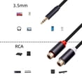thumbnail image 3 of 3,5 mm a cable RCA dual Cable de de sonido - Cable divisor para reproductor de estéreo, 3 of 9