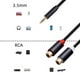 thumbnail image 3 of Cable De 3,5 Mm A Doble RCA Macho A Hembra Para Amplificador De Consola Mezcladora Estéreo, 3 of 9