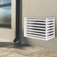 thumbnail image 3 of ToppiJoy Air Conditioner Fence Rectangular Aluminum Alloy Air Conditioner Protective Cover Modern Privacy Fence for Outside Outdoor Garden (White), 3 of 24