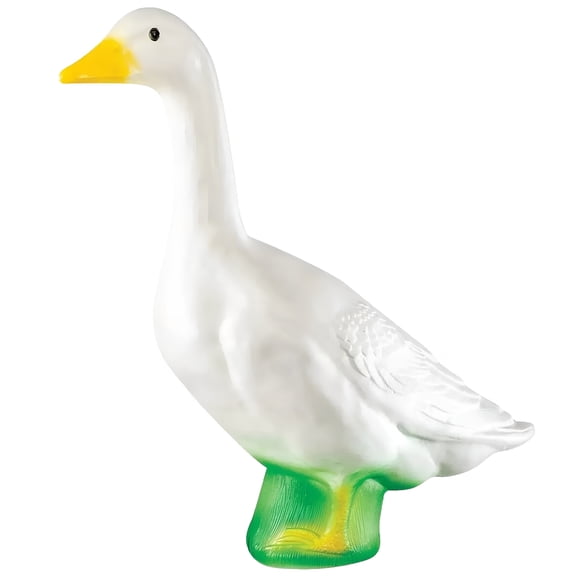 XIBUFE Desk Goose 7 Inches,Mini Porch Goose Figurine,Silly Goose Party Decor Resin Outdoor Ornament White Goose Ornament,Small Goose Statue Yard Goose for Home Garden Porch Goose Statue