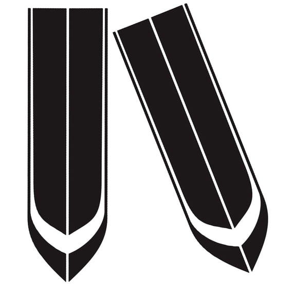 IMIKEYA 2-Pack Universal Black Car Hood Decals with Racing Stripe Design, PVC Vinyl Stickers for Vehicle Styling