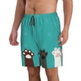 thumbnail image 2 of Fotbe Cute Cat Paw And Dog Trajes de Baño Estampados para Hombre, Shorts de Verano de Secado Rápido, Ropa de Playa, Bañadores-X-Large, 2 of 6
