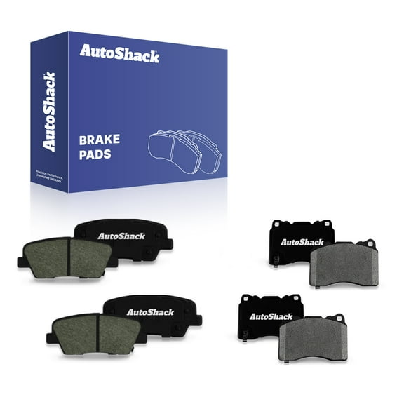 AutoShack Front & Rear Ceramic Brake Pad Set Replacement for 2010-2013 Hyundai Genesis Coupe 8-PC