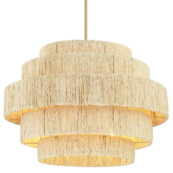 Minka Lavery 1226 Caviana 6 Light 31" Wide Pendant - Signature Brass